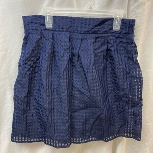 A. Byer Elegant Navy Blue Women's lined mini Skirt ladies sz M